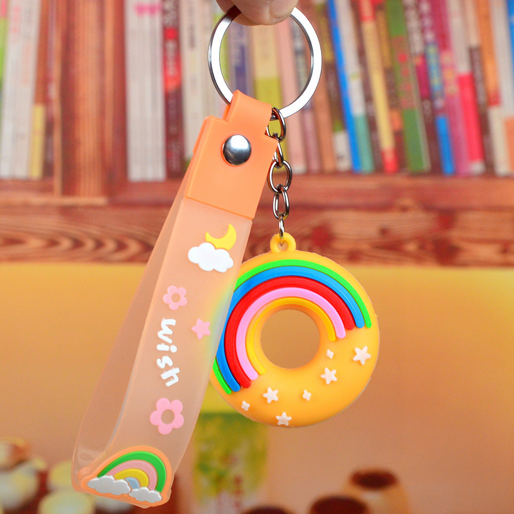 Wholesale Pvc Soft Donut Keychain